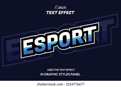 Gaming esport style text effect, Editable text effect