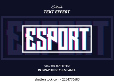 Gaming esport style text effect, Editable text effect