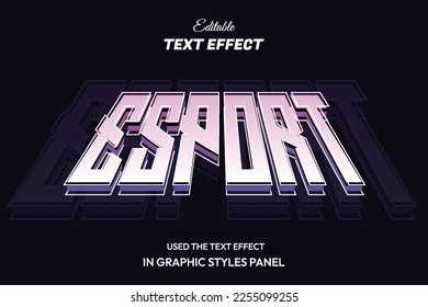 Gaming esport style text effect, Editable text effect