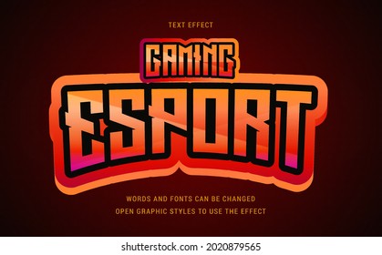 Gaming Esport Text Effect 100% Editable.