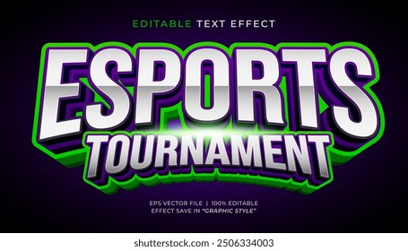 Gaming esport tournament editable text effec