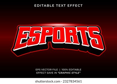 Gaming esports 3d editable text effect template