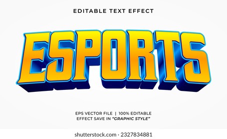 Gaming esports 3d editable text effect template