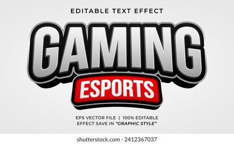 3D-bearbeiteter Texteffekt-Stil für Esport-Gaming