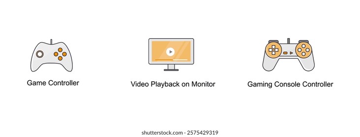 Gaming Essentials. Game Controller, Gaming Console Controller, Video Playback on Monitor