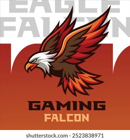 Gaming falcon eagle vector illustration 