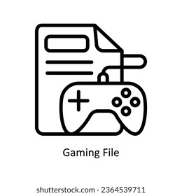 Ilustración de diseño de iconos del contorno vectorial de archivo de juegos. Símbolo de diseño gráfico sobre fondo blanco archivo EPS 10
