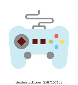 Gaming flat color, mini illustration icon. use for modern concept, print, UI, UX kit, web and app development. Vector EPS 10, related to entertainment, festival, funfair and hobbies.