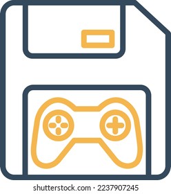 Gaming Floppy disk Vector Icon which is suitable for commercial work and easily modify or edit it
