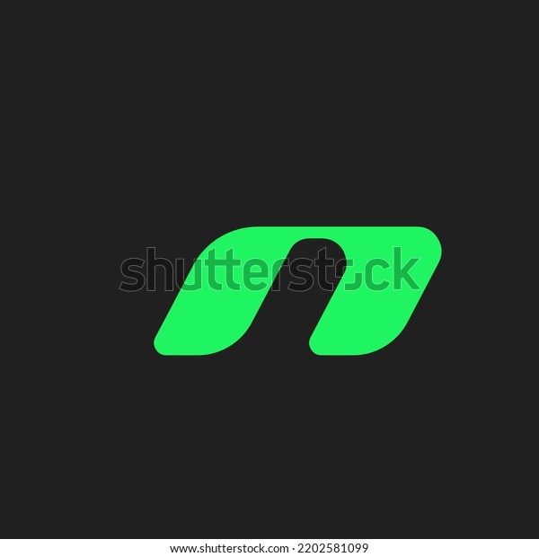 Gaming font for video game logo and headline.\
Bold futuristic letters with sharp angles and green outline. Tilted\
sharp font on black background. Modern Vector typography design\
with metal texture.