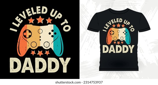 Gaming Funny Dad Lover Grandpa Retro Vintage Father's Day T-shirt Design