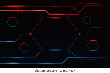 Gaming futuristic lines abstract background