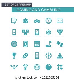 Gaming and Gambling icon set