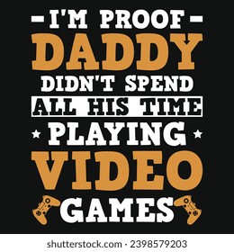 Gaming game lovers typography graphics tshirt design