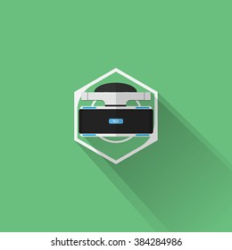 Gaming Gear Flat Icon Virtual Reality