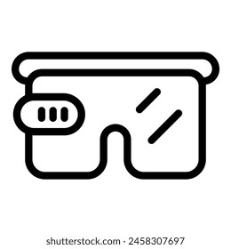 Gaming glasses icon outline vector. Virtual reality. Videogame goggles headset