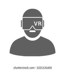 Gaming, Kampf, Headset Symbol. Graue Vektorgrafiken.