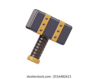 Spielhammer-Symbol 3D-Rendering-Illustration
