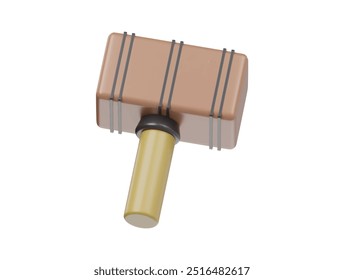 Spielhammer-Symbol 3D-Rendering-Illustration