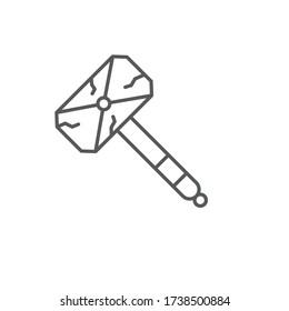 Gaming Hammer vector icon symbol game isolated on white background