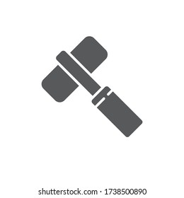 Gaming Hammer vector icon symbol game isolated on white background