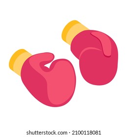Gaming hand cover, isometric icon of boxing glove 

