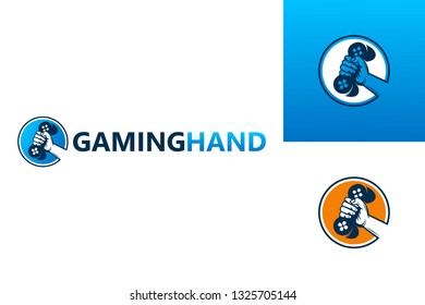 Gaming Hand Logo Template Design Vector, Emblem, Design Concept, Creative Symbol, Icon