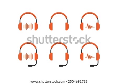 gaming headphone icon vector, music headphone icon, headphone device