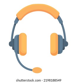 Gaming headset icon cartoon vector. Sport gamer. Online player