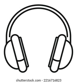 Gaming headset icon outline vector. Gamer headphone. Customer microphone