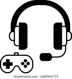 Gaming Headset illustration with isolated background 