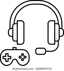 Gaming Headset illustration with isolated background 