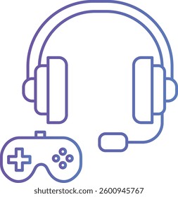 Gaming Headset illustration with isolated background 