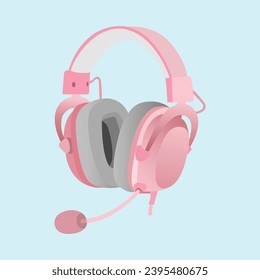 Gaming headset and technology for listening to music earphones icon, headphone design vector illustration.