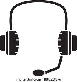 Gaming headset vector glyph icon design, esports equipment cocnept, Game Audio Control Symbol on white background