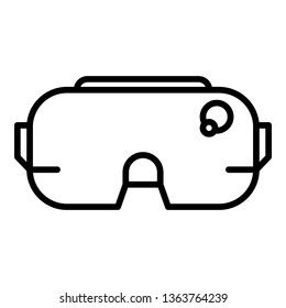 Gaming helmet icon. Outline gaming helmet vector icon for web design isolated on white background