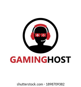 Gaming host logo template design