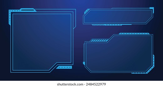 Gaming hud ui gui futuristic streaming screens design template