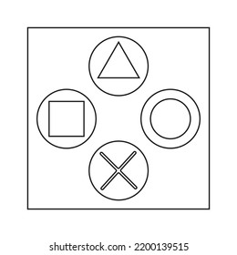Gaming icon illustration with flat style design