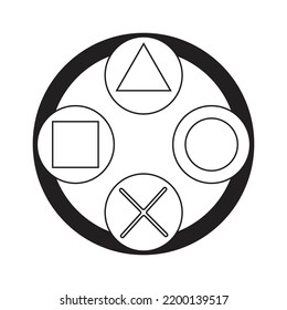Gaming icon illustration with flat style design