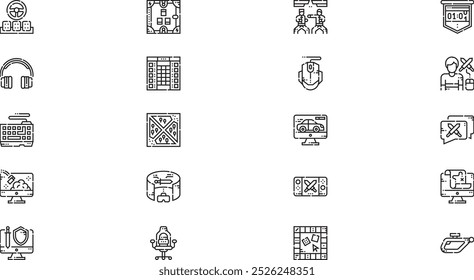 Gaming icon pack High-Quality Vector Icons Collection with Editable Stroke. Ideal for Professional and Creative Projects.