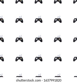 Gaming icon pattern seamless isolated on white background. Editable flat Gaming icon. Gaming icon pattern for web and mobile.