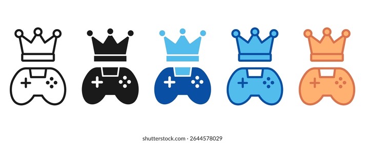 Gaming Icon Set Multiple Style Collection