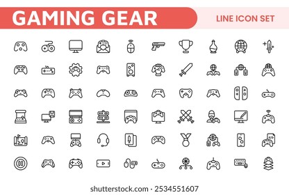 Gaming Icon Set. Vibrant and dynamic icons for game design, streaming, and e-sports branding, perfect for creating immersive interfaces and enhancing your gaming projects.