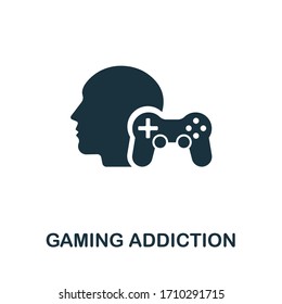 Gaming icon. Simple illustration from addiction collection. Creative Gaming icon for web design, templates, infographics