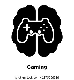 Icono de juegos aislado en fondo blanco, concepto de logo Signo de juego en fondo transparente, símbolo negro relleno