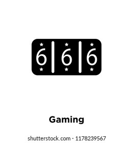 Gaming icon vector isolated on white background, logo concept of Gaming sign on transparent background, filled black symbol