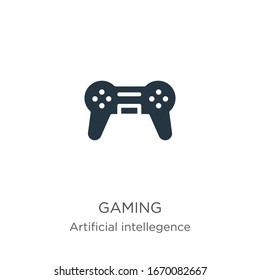 Gaming icon vector. Trendy flat gaming icon from artificial intelligence collection isolated on white background. Vector illustration can be used for web and mobile graphic design, logo, eps10