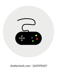 gaming icon vector. video gamer control pad illustration symbol. 