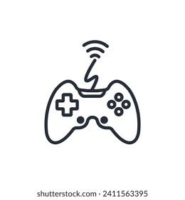 Icono de juegos. vector.Curso editable.Signo de estilo lineal para uso de diseño web,logotipo.Ilustración de símbolo.